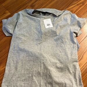 Topshop Heather Gray backless Short Sleeve Tee